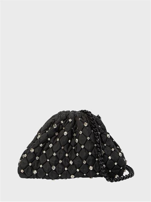 Clutch mini in tessuto matelassè con strass MARIA LA ROSA | AWB25324
